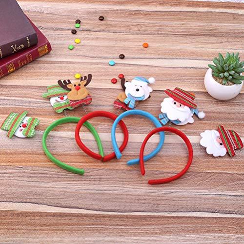 minkissy Minkissy Christmas Headbands Boppers, 6pcs Christmas Hair Bands Head Boppers Snowman Santa Claus Reindeer Headband for Christmas Party