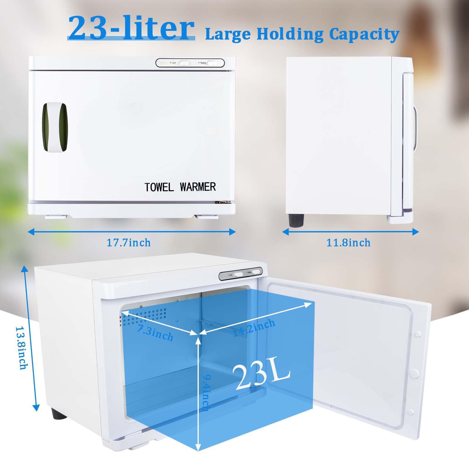 DIYYIDA Hot Towel Warmer for Spa - 23L Large Capacity Hot Towel Cabinet Professional 2-in-1 Spa Towel Warmers for Facials, Heats Up Quick Towel Heater Salon Barber Esthetician Gym Home Hotel (White)