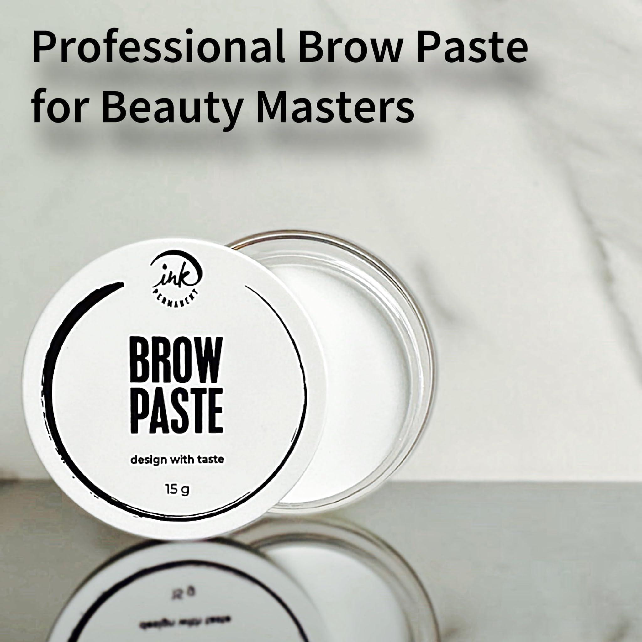 Ink Permanent Eyebrow White Mapping Paste [Large 15g Bottle] Brow Mapping Paste, Eyebrow Contour for Microblading and PMU Supplies, Brow Design, Draw or Sketch the Shape