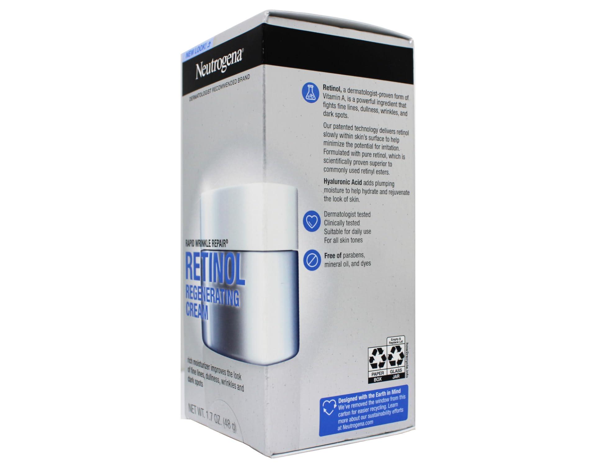 Johnson & Johnson Johnson & Johnson Neutrogena Rapid Wrinkle Repair Retinol Regenerating Cream - 1.7 oz (Pack of 2)