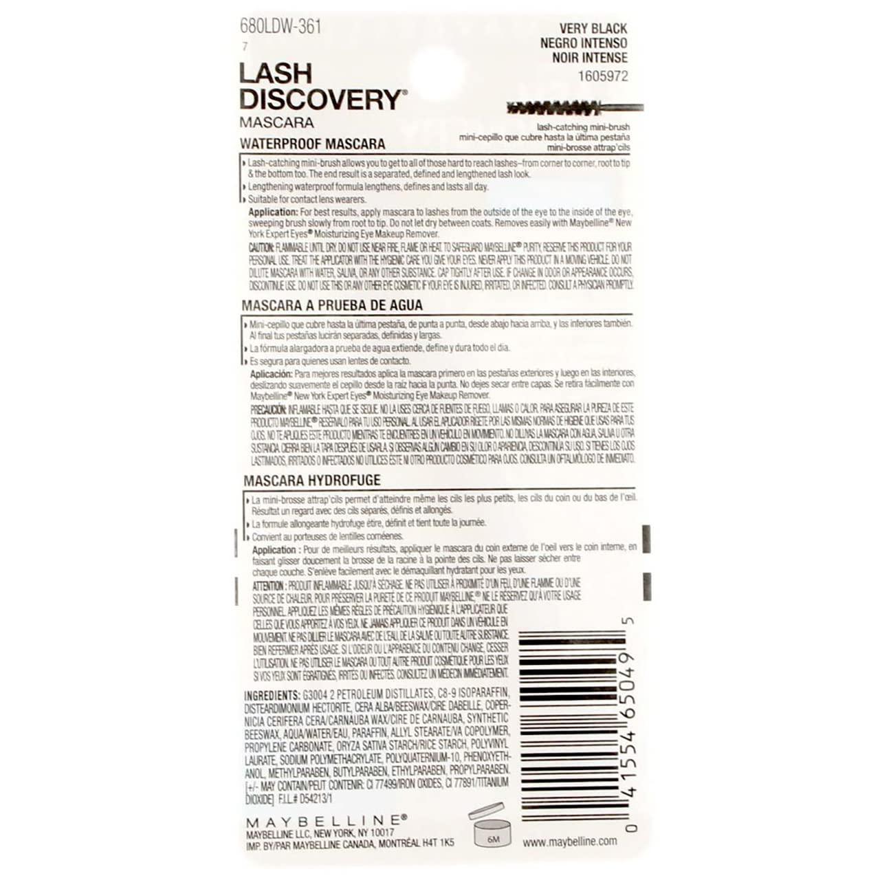 Maybelline New York Maybelline Lash Discovery Waterproof Mini Brush Mascara - Very Black - 2 Pack