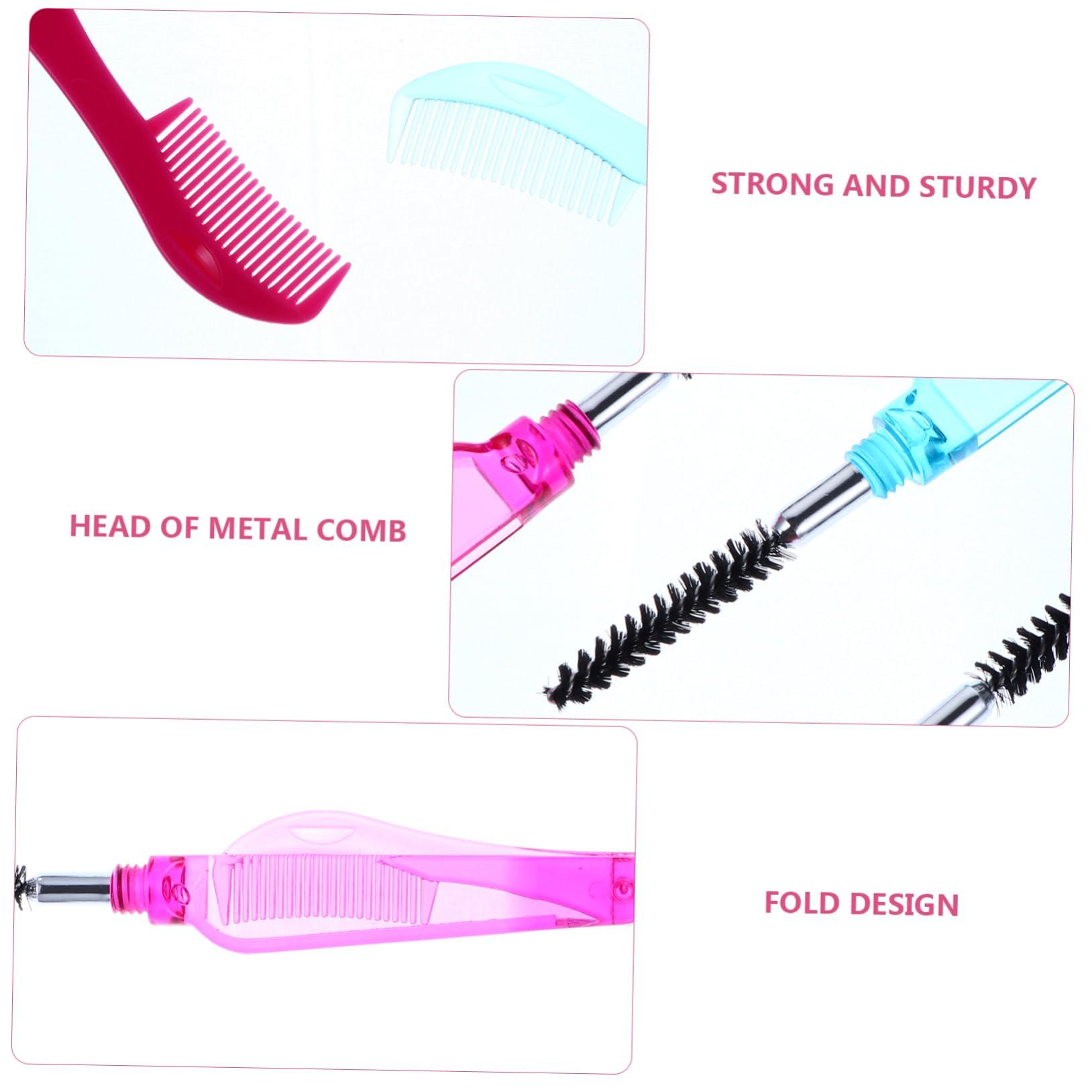 NOLITOY NOLITOY 18 Pcs Collapsible Eyelash Comb Eyebrow and Eyelash Makeup Tool Eye Mascara Brow Lamination Comb Eyelash Mascara Eye Spoolie Brush Brow Comb Makeup Brush Folding Lash Comb Plastic