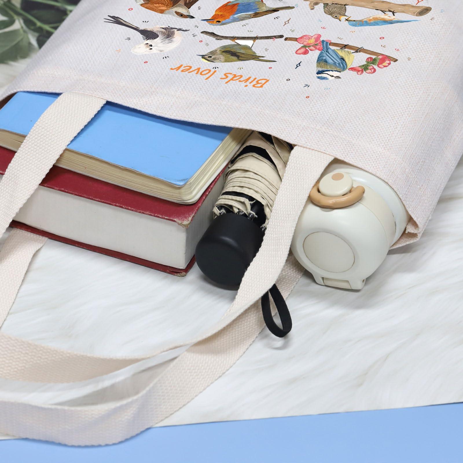 VAMSII VAMSII Bird Lover Gifts Bird Watching Tote Bag Birdwatcher Birder Gift Ornithologist Gift Bird Nerd Gift Birds Watching Lover Gift (Bird Watching Bag)