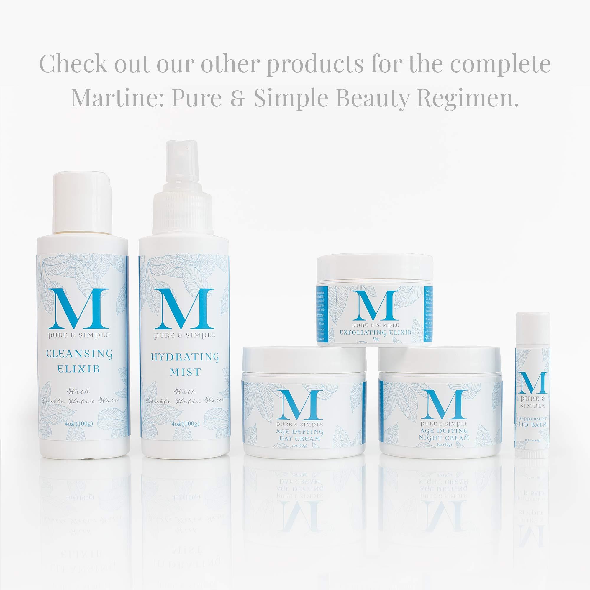 Martine: Pure & Simple Martine: Pure & Simple Facial Mist Spray to Hydrate, Tone, and Soften Skin, Setting Spray Made With Double Helix Water. (4 oz)