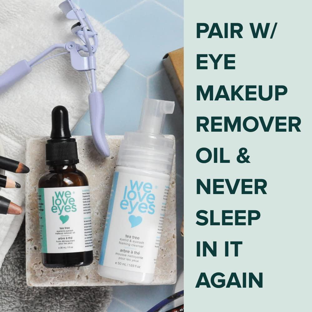 We Love Eyes We Love Eyes: Tea Tree Eyelid Foaming Cleanser - Vegan. All natural. Cruelty free. Safe for false lashes and eyelash extensions.