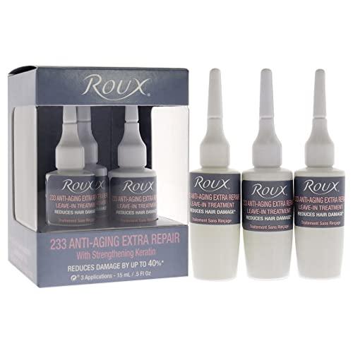 Roux Roux 233 Anti-Aging Extra Repair, Leave In Treatment with Strengthening Keratin, 3 Applications per Box