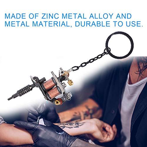 Salmue Tattoo Machine Key Chain, Fashion Charm Mini Tattoo Machine Key chain Tattoo Supply Keychain Tattoo Gun pendant Key chain Pendant Ornament(CX-3)