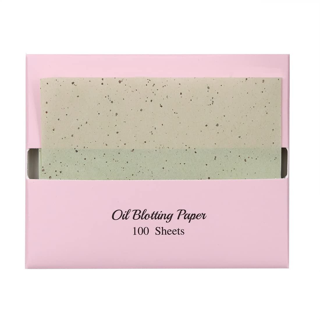 varuza [400 Counts + Mirror Case] Green Tea Natural Oil Blotting Sheets for Face with Mirror Case and Refills