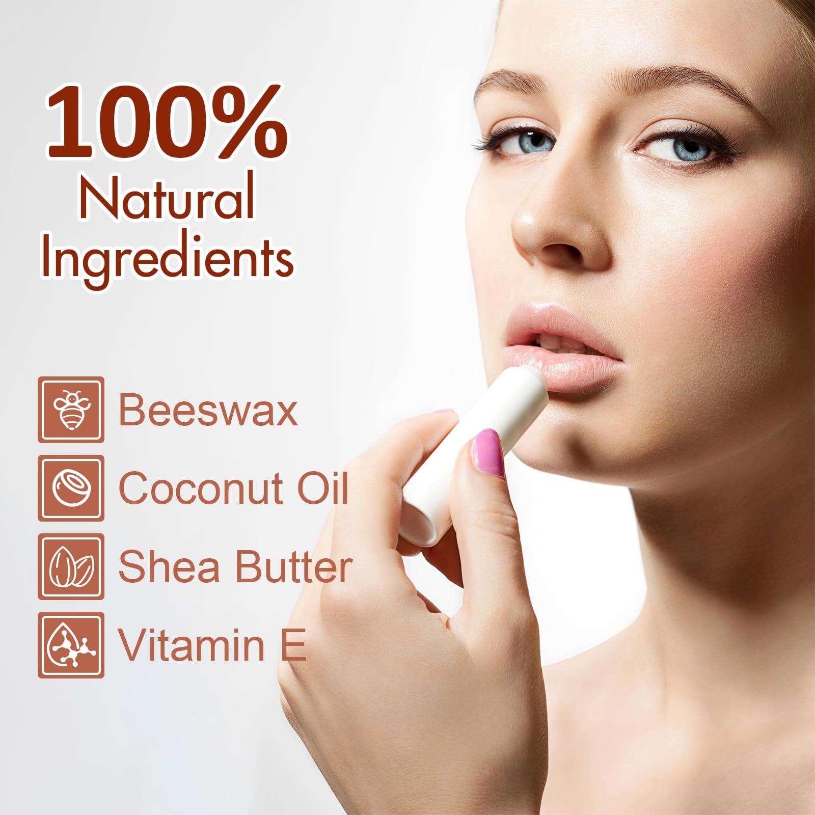 VISRIE VISRIE 120 Pack Lip Balm Unlabeled, Natural Lip Balm Bulk Blank Tube, Personalized Lip Balm for Party Favors and Gift Basket Filling, Wedding or Baby Shower-5 Flavors