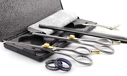 Haryali London Right Handed 6.0 Inch Hairdressing Barber Scissors Set Hair Cutting Thinning Shears for Men and Women with Comb, Oil Bottle, Cloth and Hair Clipper Comes in Black Box