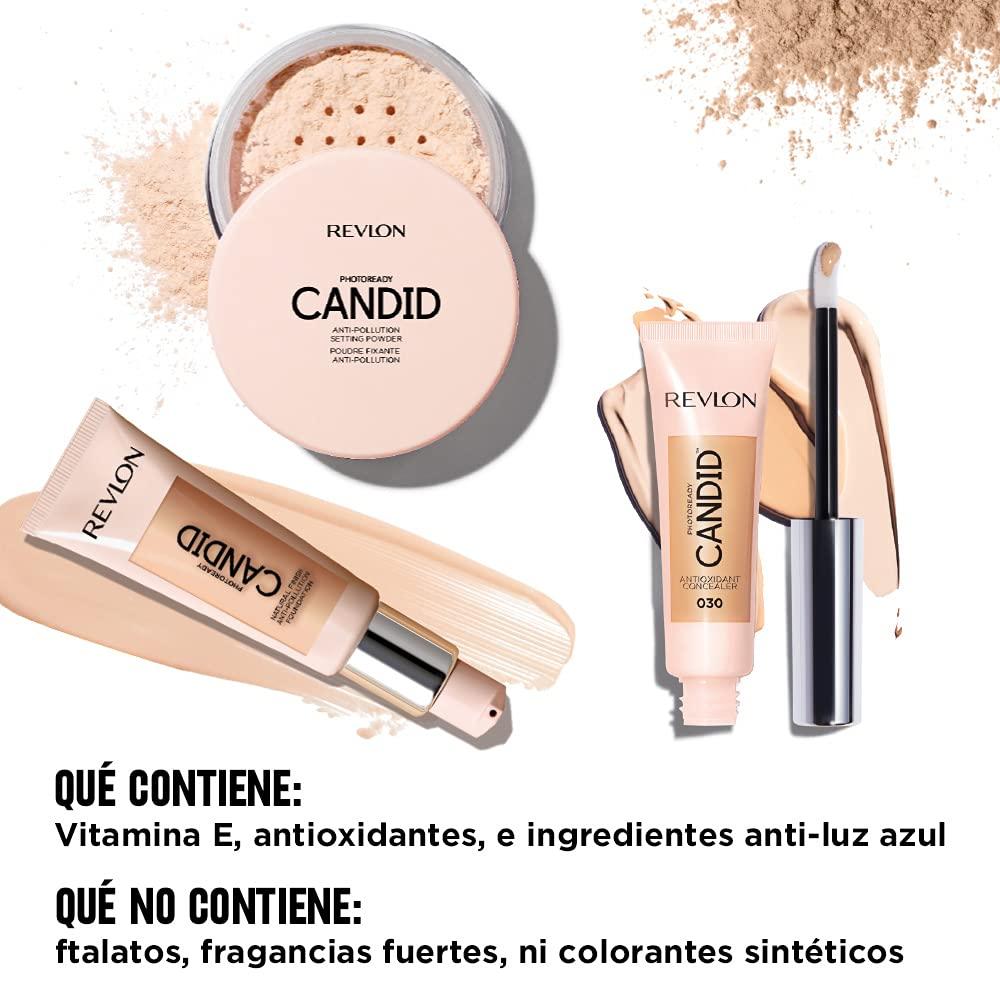 REVLON Concealer Stick by Revlon, PhotoReady Candid Face Makeup with Anti-Pollution & Antioxidant Ingredients, Longwear Medium-Full Coverage Infused with Caffine, Natural Finish,Oil Free, 030 Light Medium, 0.34 Fl Oz