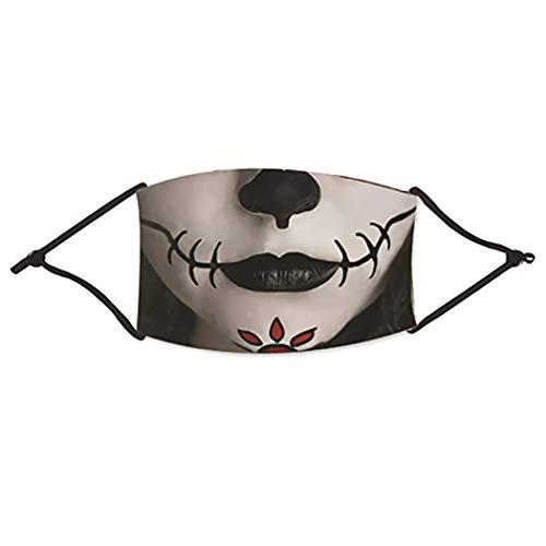 Fairyu Fairyu Halloween Face Masks Balaclava Mouth Cover with Adjustable Ear Loops Washable and Reusable Cotton Bandanas Adult Festival Face Masks Jewelry for Halloween Party (4PCS)