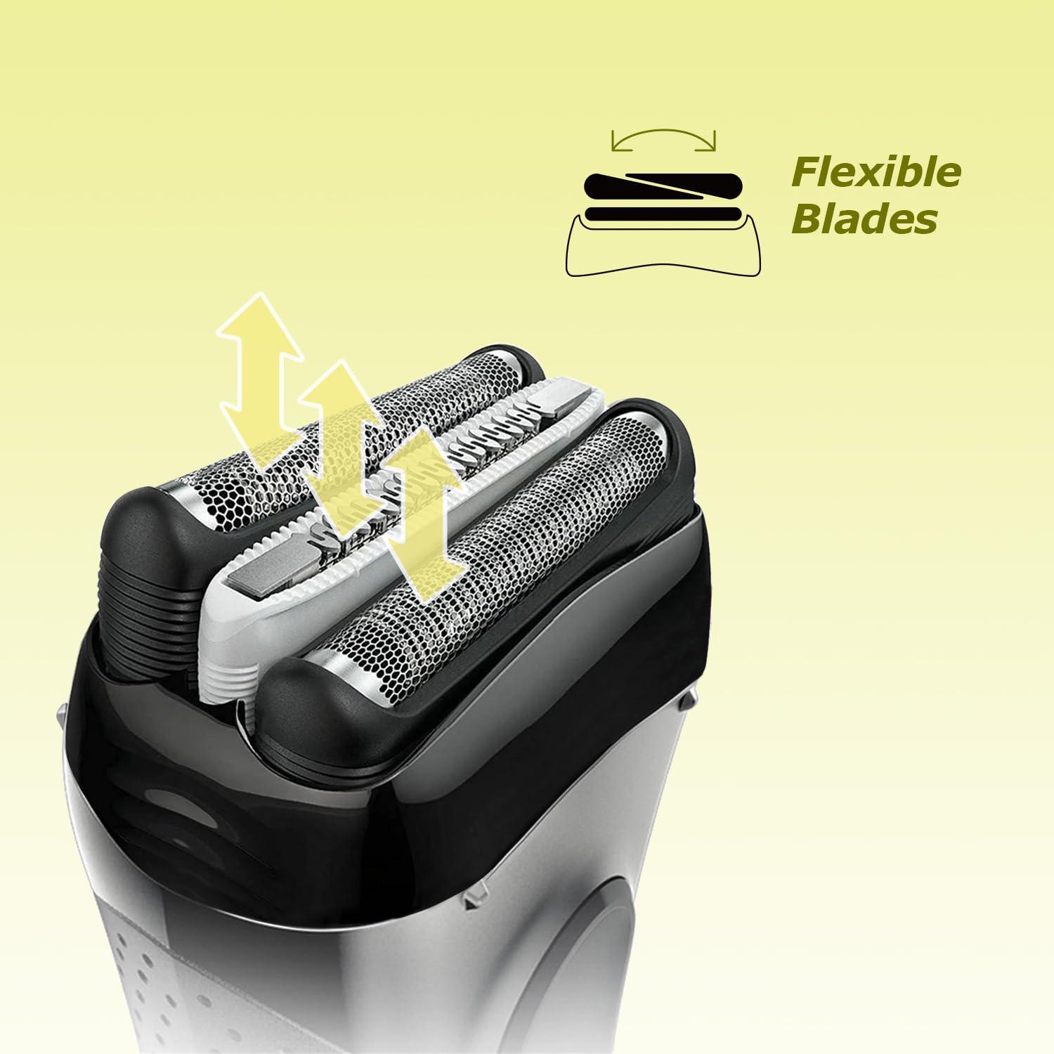 Muyfguo 2Pack 32B Series 3 Electric Shaver Replacement Head Accessories for Braun S3 Foil & Cutter Razor Heads, Applicable for Braun S3 3040s 3010s 310s 3000s 3050cc 3080s 390cc Etc