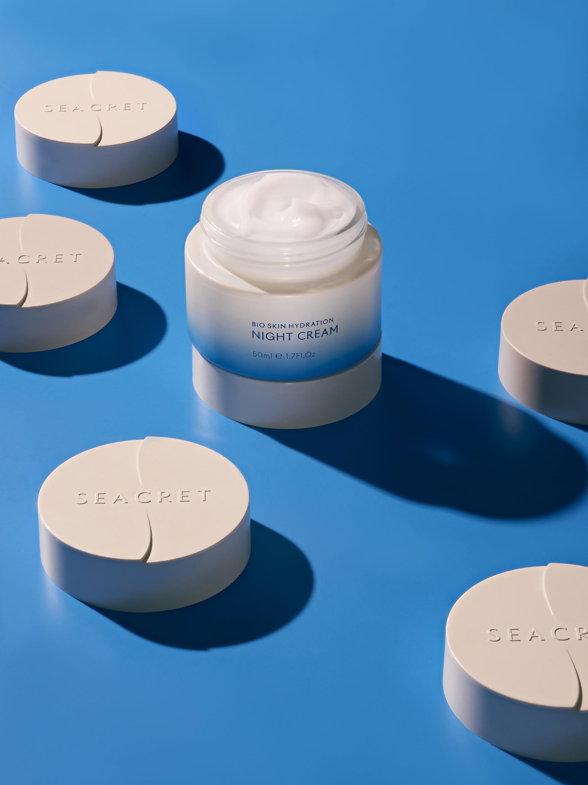 SEACRET SEACRET Bio Skin Hydration Night Cream with Aloe, Niacinamide, Jojoba, Argan Oil, and Dead Sea Minerals Deeply Moisturizing, assist in Anti-Aging, and Skin-Conditioning Formula, 50ml