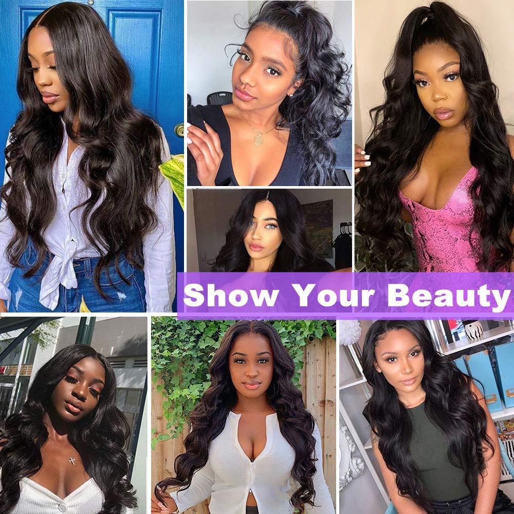 Rismale Hair Body Wave Lace Front Wigs Human Hair Pre Plucked 13x4x1 T Part Body Wave Transparent Lace Frontal Wigs for Black Women 150% Density Brazilian Human Hair Wigs (24, T-Part-Body wig)