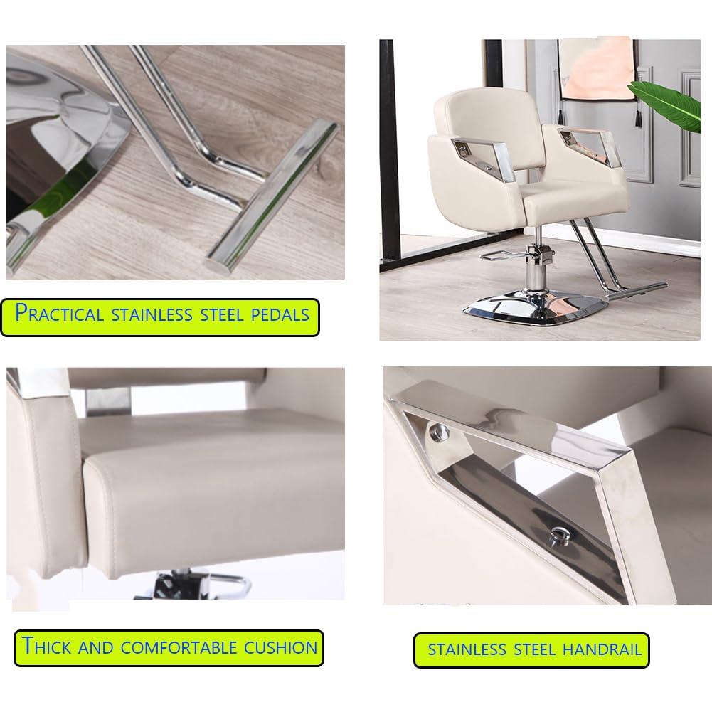 Llchaensc Llchaensc Salon Chair Barber Chair Adjustable Height and 360 Degree Rolling Swivel Hair Styling Chair Hydraulic Salon for Barbershop Hair Salon Spa Equipment,Green