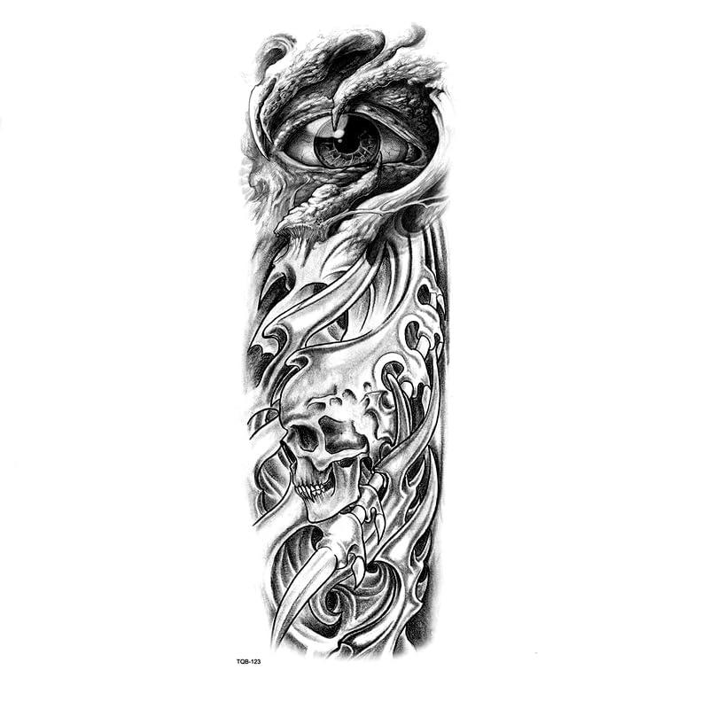TTHUONG THATHU Robot Arm And Eye Of Machine Full Arm Waterproof Temporary Tattoos Men Kit Tattoo Sleeves Temporary Tatoo Stickers Tatoo
