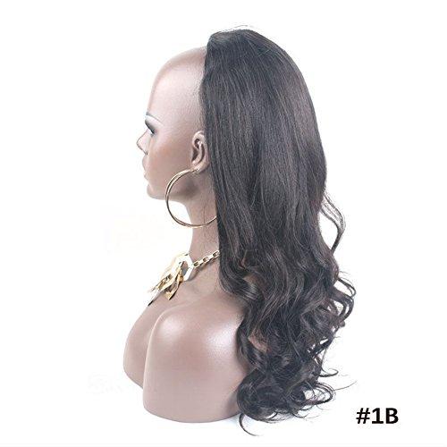 RemeeHi Remeehi Loose Body Wavy Real Human Hair 3/4 Half Wigs Clip in Half Wig Hair Piece for Women (28" 280g 8/613#)