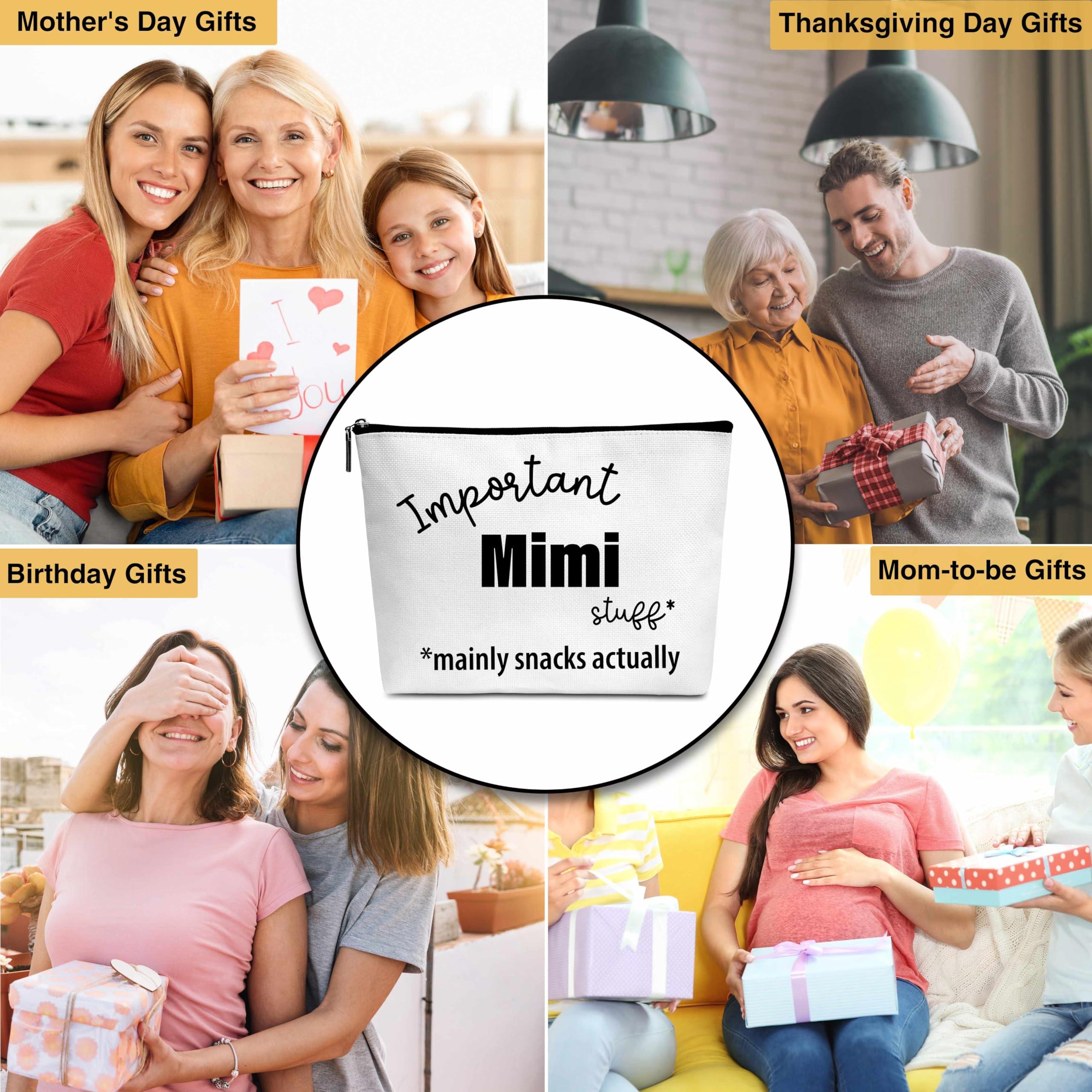 Cazhes Gifts for Mimi, Mother\'s Day Birthday Gifts Makeup Cosmetic Bag for Women, Best Mimi Ever Gifts, Mimi Gifts for Grandma from Grandkids - C06