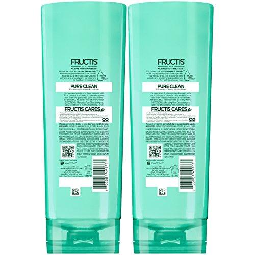Garnier Garnier Hair Care Fructis Pure Clean Conditioner, 12 Fluid Ounce (Packaging May Vary), 2 Count