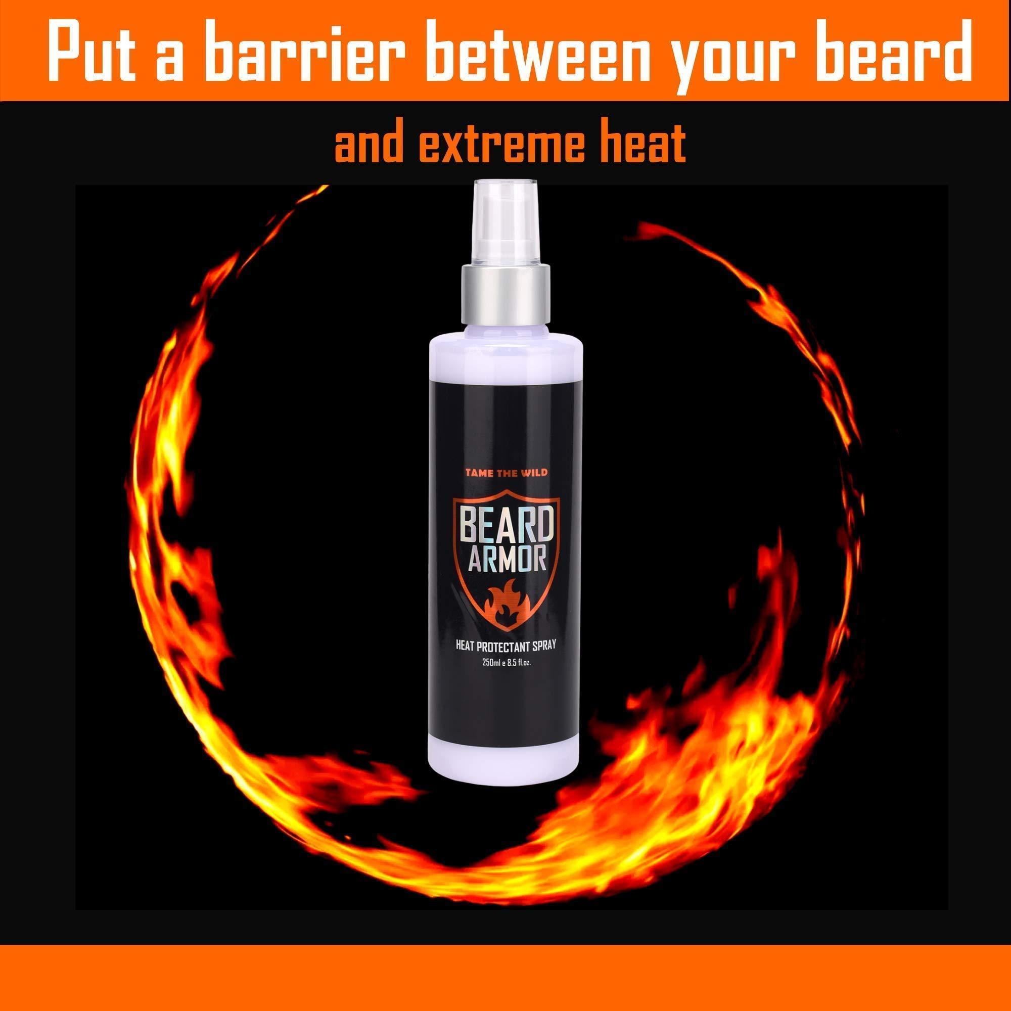 TAME THE WILD MAKE YOUR BEARD BEHAVE Tame's Beard Straightener for Men and Tame's Beard Armor Heat Protection Spray - Bundle and Save