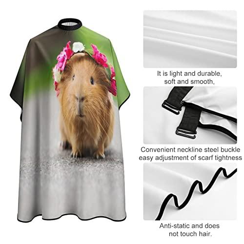 LIJrtrFseRW Cute Guinea Pig Barber Cape Professional Hair Cutting Apron Hairdresser Cape Barber Accessories for Men Women