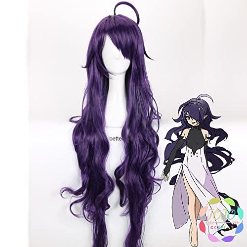 NEVSTPFWD Seraph of The End Asuramaru Purple Long Wavy Curly Cosplay Heat Resistant Synthetic Hair Halloween Carnival Patry + Free Wig Cap