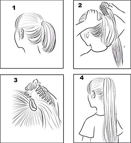 KUKI SHOP KUKISHOP 10" Ponytail Hair Extension Short Straight Claw Clip in Ponytail Extensions Synthetic Wig Hairpiece for Girls Ladys Women 2005