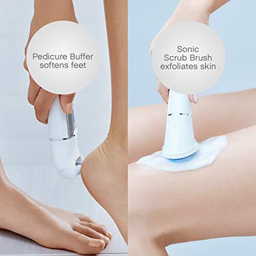 Panasonic Panasonic Cordless Shaver & Epilator for Women With 7 Attachments, Gentle Wet/Dry Hair Removal, Foot Scrubber & Body Cleansing Brush, ES-EL9A-S