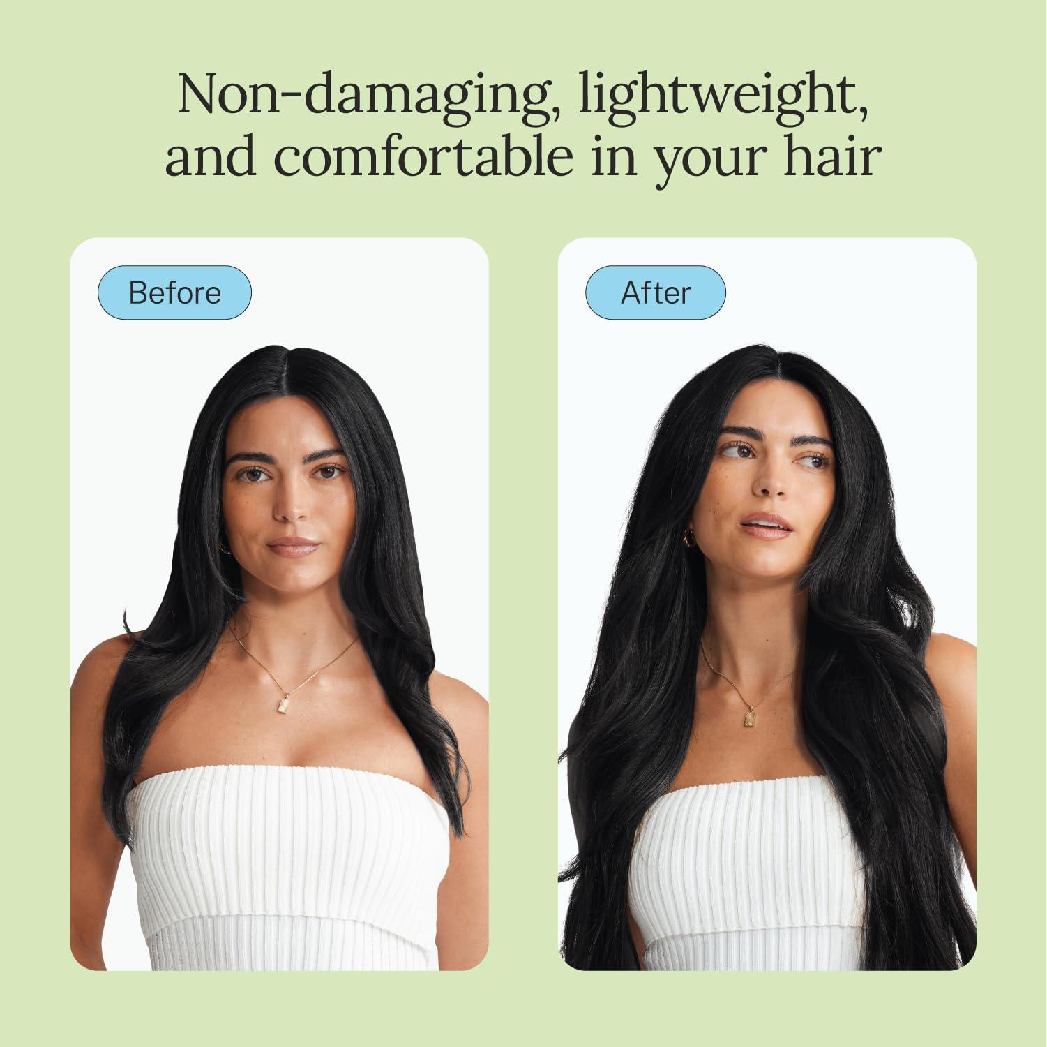 Zala Zala Tape In Hair Extensions - Premium Human Remy Hair Extensions with Easy Installation - Uses Lightweight, Non-Damaging Tape Adhesive Tabs - Jet Black (52g / 20 inch)