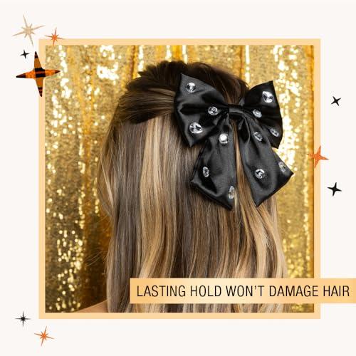Conair Scunci by Conair Bow Barrette w/Gem Stones - hair accessories - hair accessories for women - Holiday - Black bow - Black hair bows