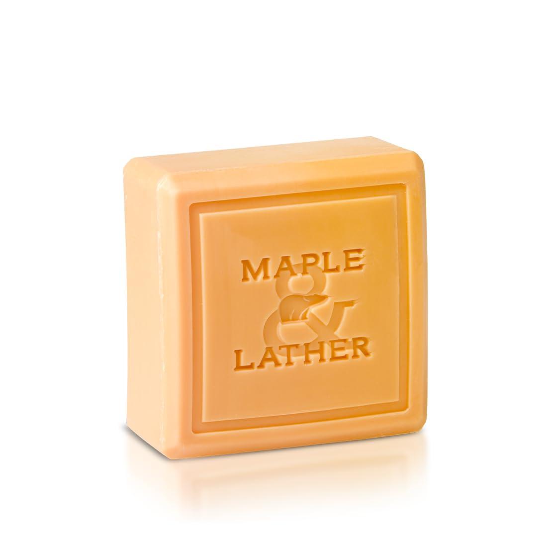 Maple and Lather Maple & Lather Triple Milled Bar Soap with Shea Butter, Orange Bergamot Scent, Moisturizing, Long-Lasting, Sustainably Sourced, 209g - Made in Provence, France