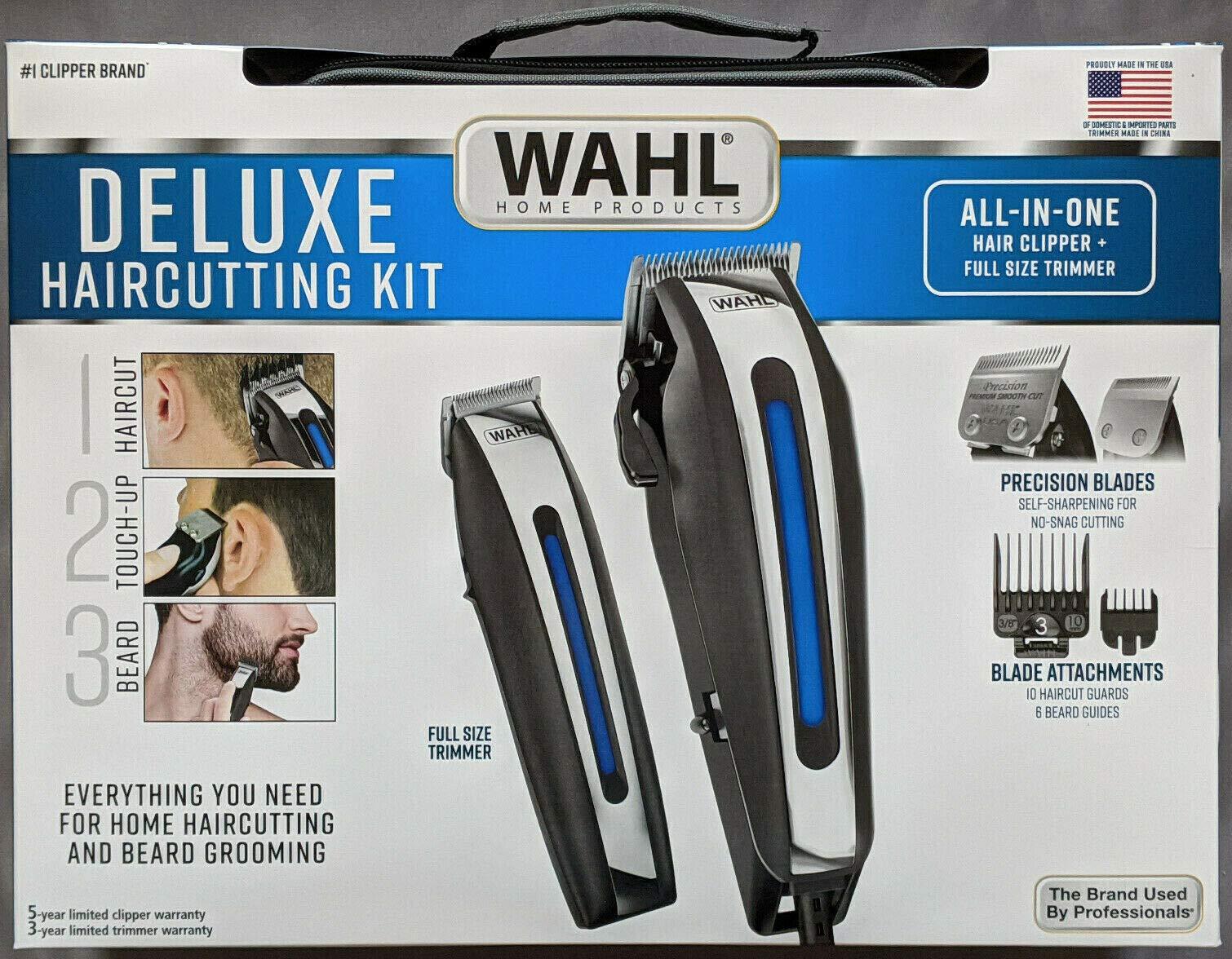 Wahl WAHL Deluxe Complete Hair Cutting Kit 29 Piece Clipper Set with Beard Trimmer -Retail $125+!!! BY AMPLEXPO