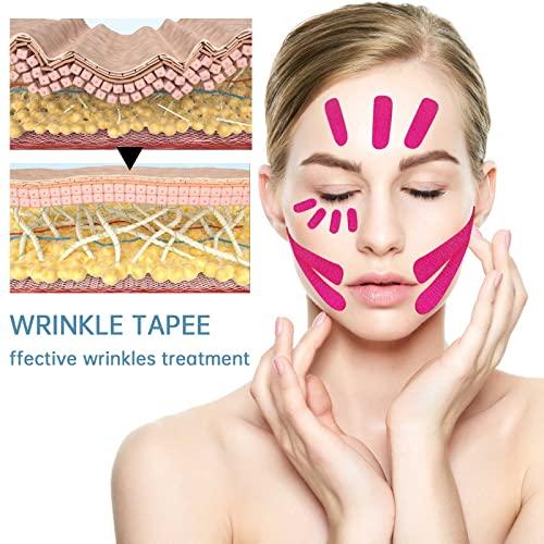 MatureGirl Wrinkles Multifunctional Face Tape Wrinkle Plasters Wrinkle Patch Lifing Pads Facial Smoothies for Forehead Wrinkle Eye Nose Lines Red Skin White Masks (G, One Size)