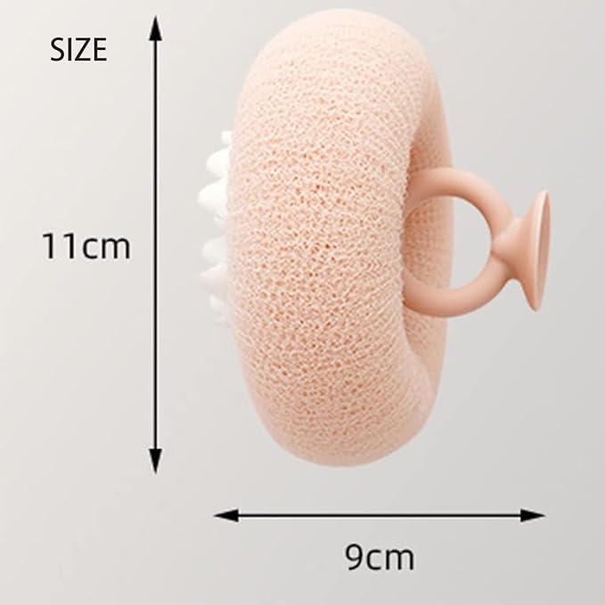 QQLADY 2024 New Upgrade 2-in-1 Sunflower Bath Ball,Exfoliating Bath Sponge Cleaning Brush with Suction Cup,Shower Sponges for Women Men (2PCS-d)