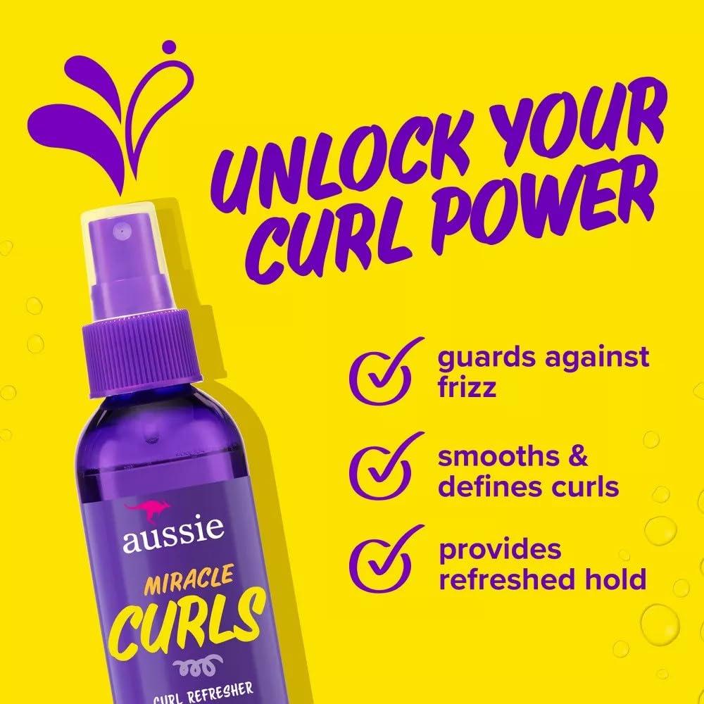 Aussie Aussie Miracle Curls 2nd day Curl Activator Coconut & Jojoba Oil 8.5 fl oz (Pack of 2)