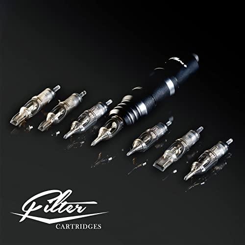 POPU Tattoo Needle Cartridge 17M1#12 Standard Tattoo Needles with Safety Membrane Disposable Cartrdiges Magnum 10Pcs for Rotary Tattoo Machine Supply