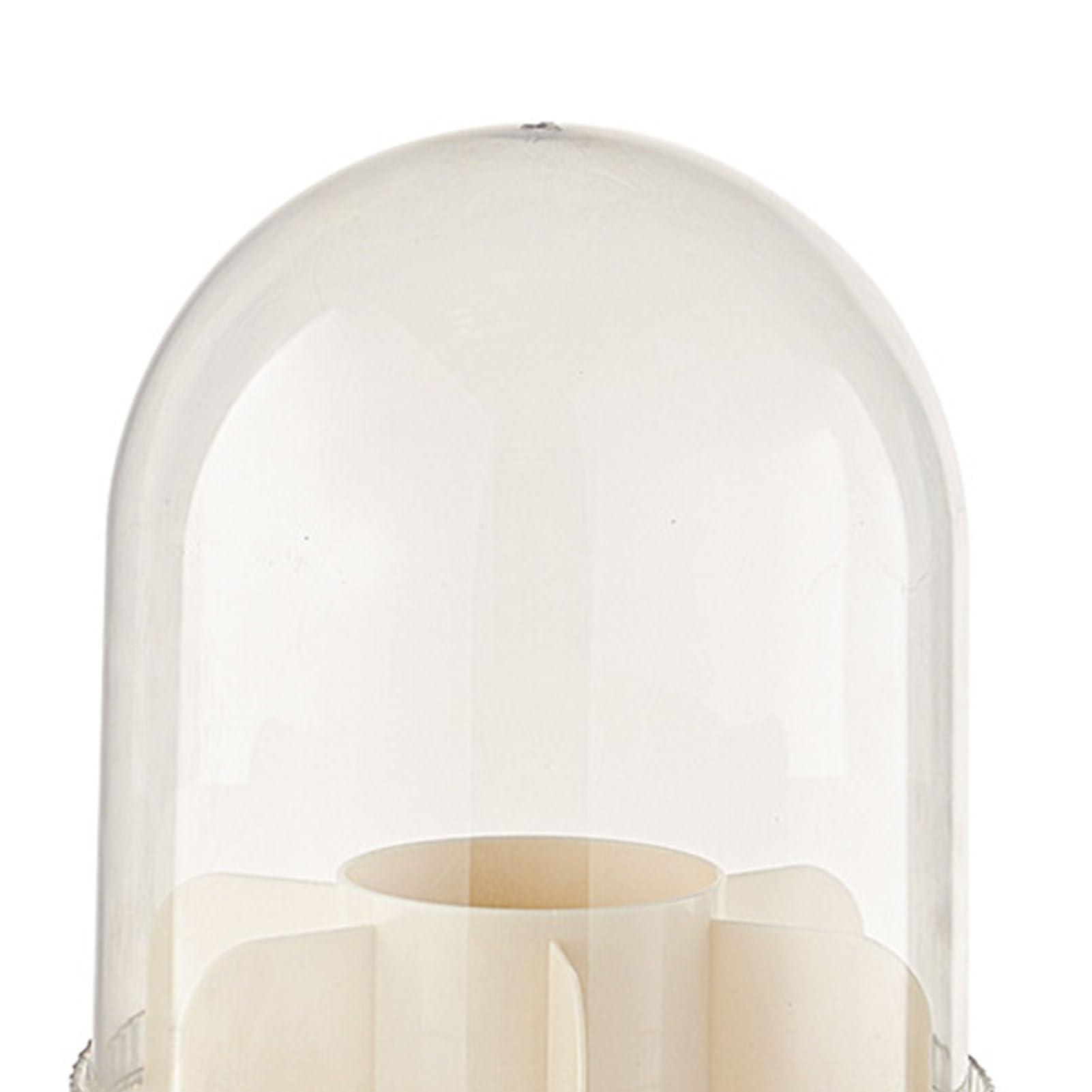 CHEOTIME CHEOTIME Makeup Brush Holder with Lid, Makeup Brush Storage Box Rotating Cosmetics Display Case Dustproof Make Up Brushes Storage Bucket (Milk White)