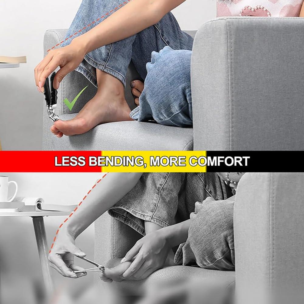 VIUXL Nail Clipper, Toe Nail Clipper, Cumulus Clipmaster Pro Nail Clipper, 2024 New Long Handle Ergonomic Angled Head Senior Toenail Clipper, Dotmalls Toenail Clippers (1 pcs)