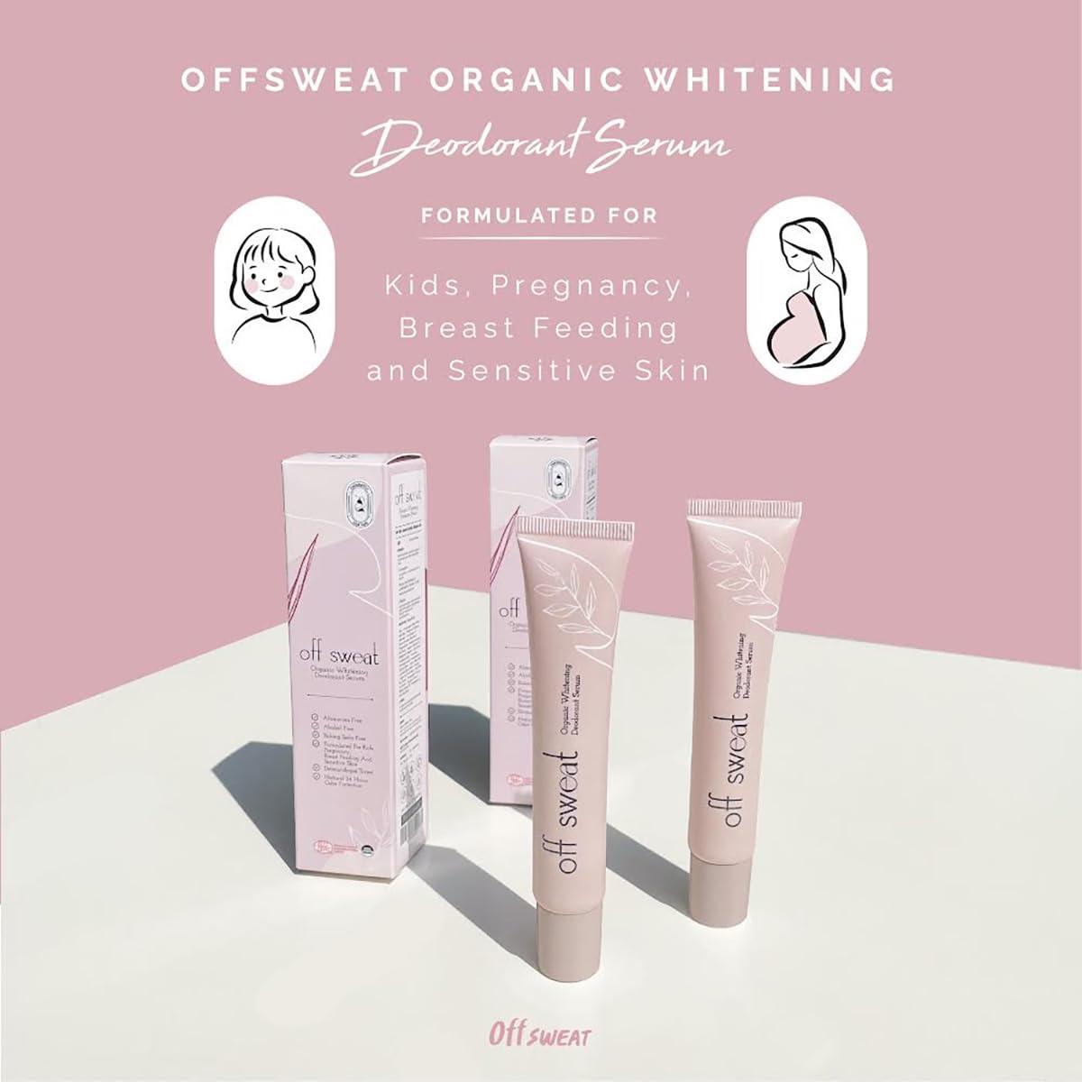 OffSweatOrganic Off Sweat Organic Wh Serum 30ml Underarm Moisture Nourish Smooth Skincare (of 4) By Beautygoodshop [Get Free For You Beauty Gifts]