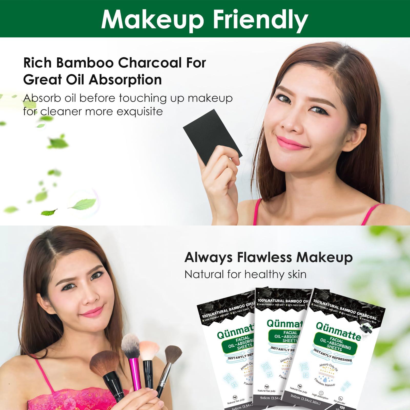 Generic Blotting Paper for Oily Skin,Makeup Oil Absorbing Sheets for Face, Natural Bamboo Charcoal Facial Oil Blotter,Individual Premium Oily Face Oil Control Paper,Travel Size Oil Absorbent Pads for Face