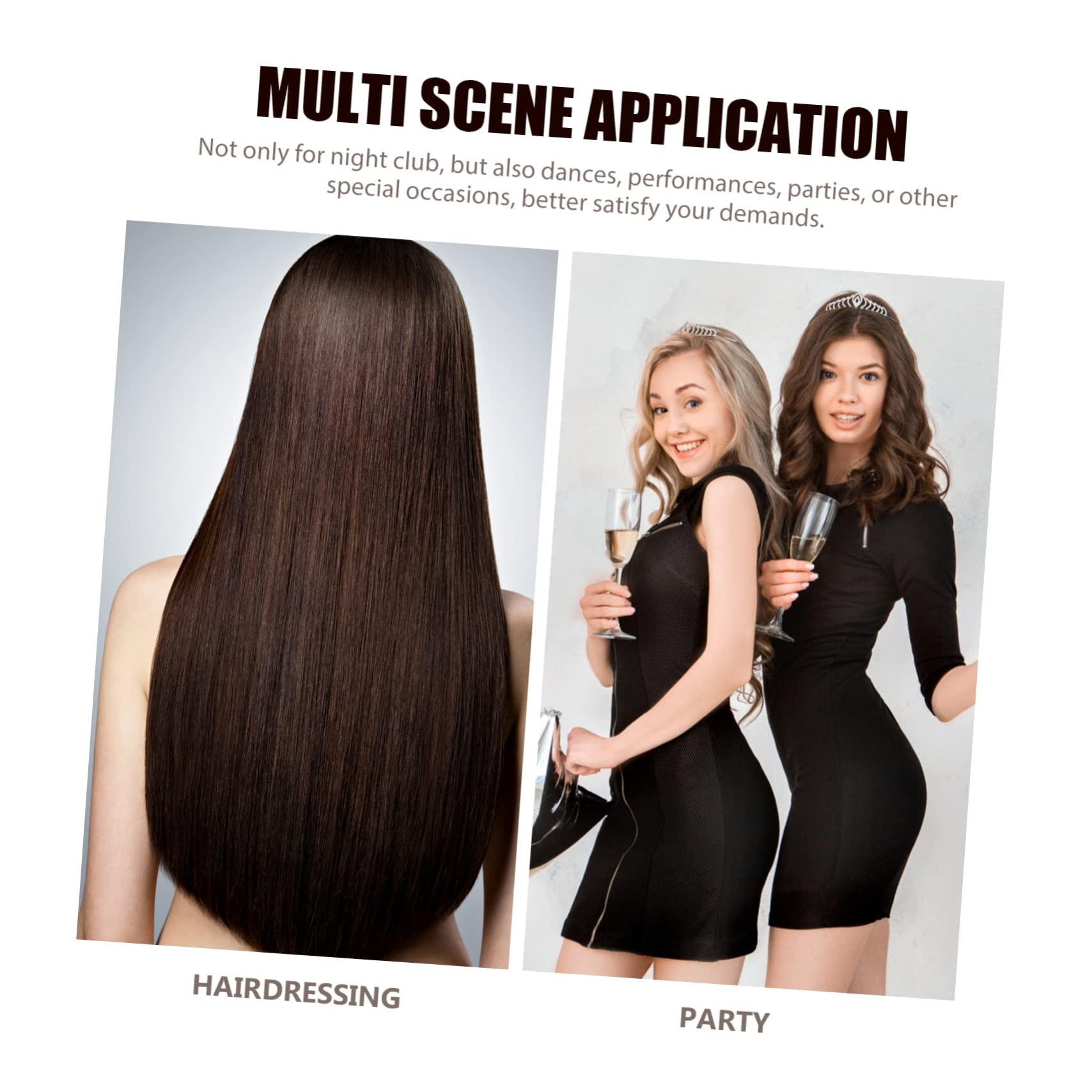 Beavorty Beavorty 30 pcs shiny wig piece hair tinsel kit for girls sparkly braiding hair glitter extensions hair glitter outfit tinsel hair extensions violets to stretch purple thread