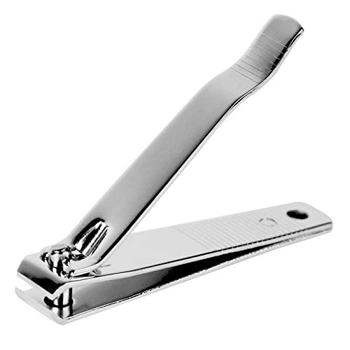 Beauticom 3pcs Large Beauticom Stainless Steel Straight Nail Clipper - Professional Ultra Sharp Sturdy Silver Finger Nail and Toe Nail Cutters for Acrylic Nails Grooming Manicure