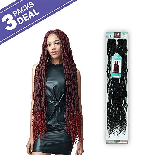 BOBBI BOSS Bobbi Boss Crochet Braids 2X NU Locs Curly Tips 36" (3-pack, 4)