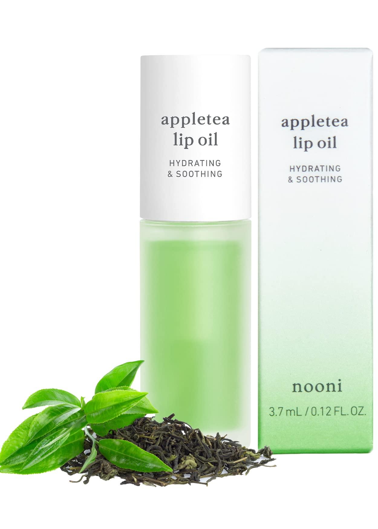 NOONI NOONI Korean Lip Oil - Appletea, 0.12 Fl Oz + Korean Lip Oil - Applefig, 0.12 Fl Oz Bundle