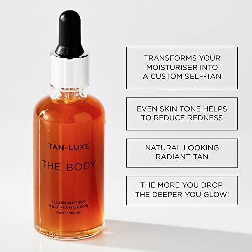 TAN-LUXE TAN-LUXE The Body Mini - Illuminating Self-Tan Drops, 15 ml - Medium/Dark - Cruelty Free & Vegan