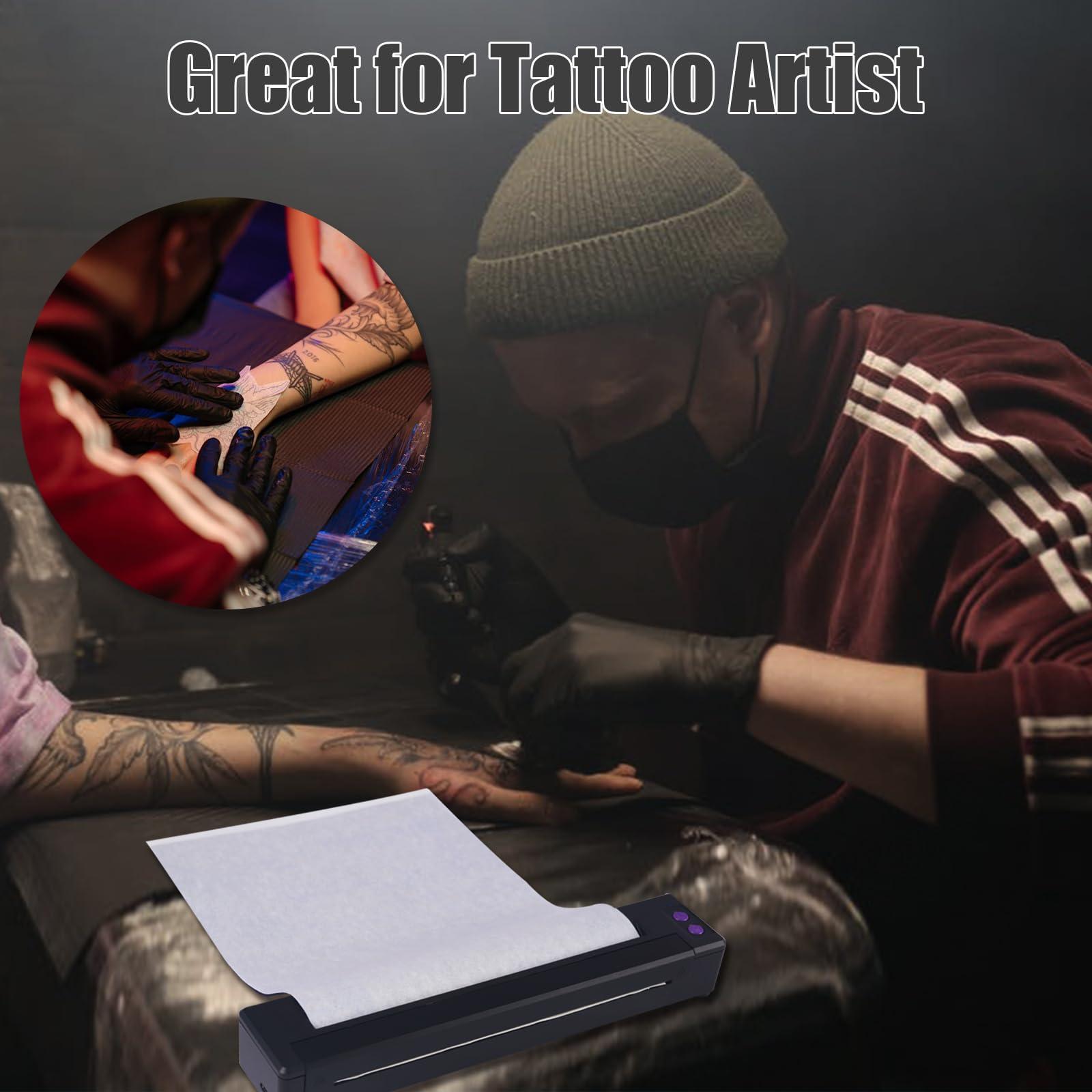 Autdor Autdor Tattoo Stencil Printer Wireless Tattoo Printer Machine Tattoo Thermal Printer Compatible with Phone Pad and PC Tattoo Transfer Machine Bluetooth and USB Connectivity for Tattoo Supplies