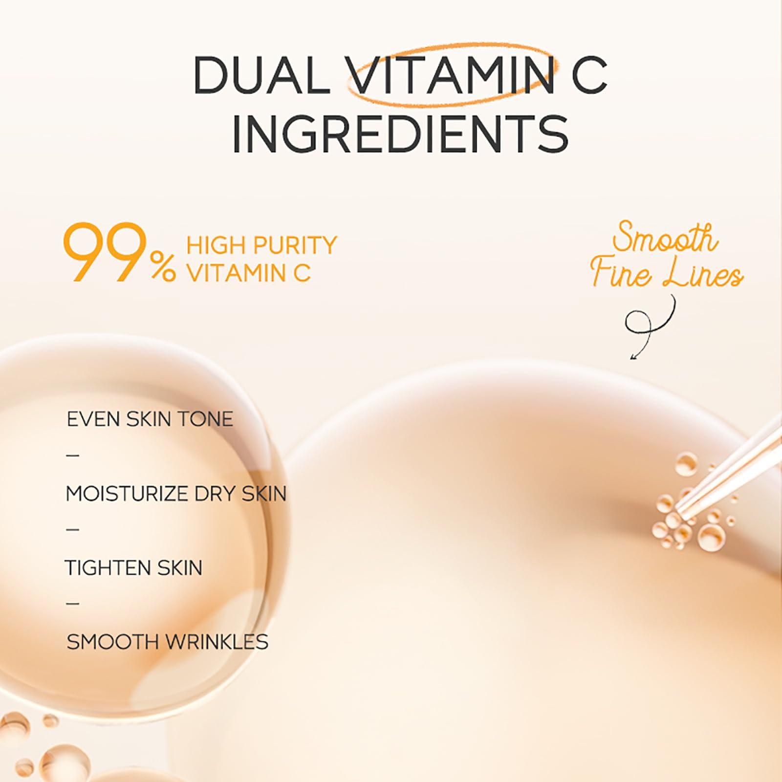 LAIKOU Skin Care Set Vitamin C Beauty Gift Sets Skin Care Kit with Serum, Eye Cream, Face Cream Travel Kit for Women Mom Wife Sister Daughter Teen Girls TSA-friendly Sizes Birthday Gift 3pcs