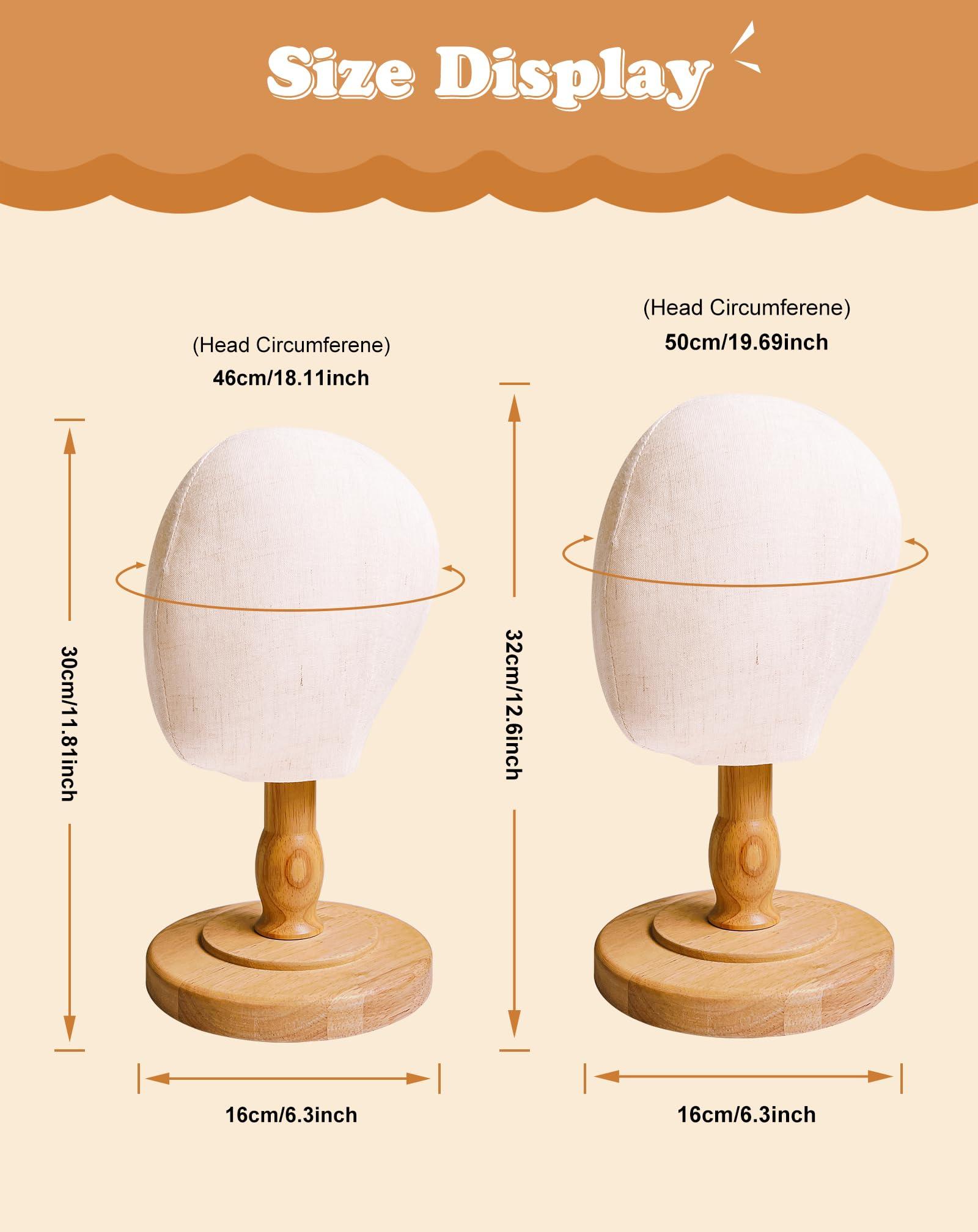 CHADWICK CHADWICK Pinnable 21\" Wig Head Stand+Head Circumference 18 Inches Baby Mannequin Head