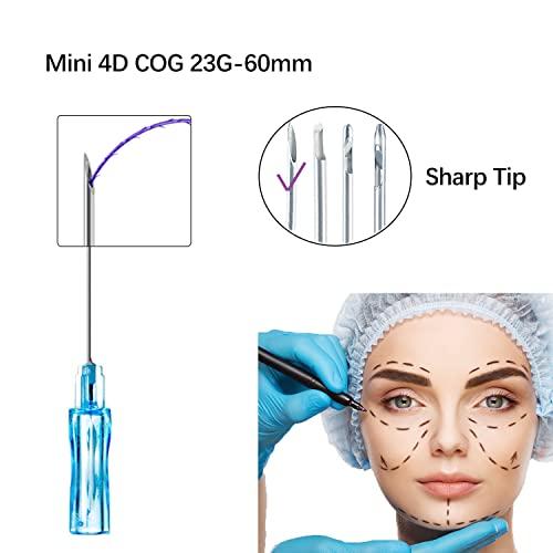 elves Elves 4D COG PDO Threads for Face Eyebrow Lift (Sharp23G60)/PDO Cog Threads 360R Bidirectional Sharp Tip for Whole Body Lifting/10pcs